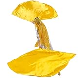 MUNAFIE Worship Flags for Dance Church,Praise Dance Flags for Worship Set(2 Flags+ 2 Flexi Rods+1 Storage Bag) Gold
