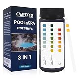 CNMTCCO 3-in-1 Pool Teststreifen für Spa, 150 Stäbchen Teststreifen Wassertest-Set,Genauer Tester für freies Chlor, Brom, Alkalinität, pH,Pool Zubehör