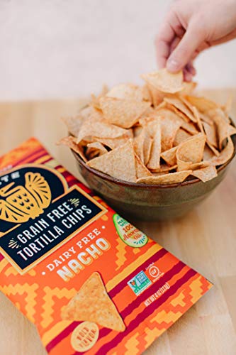 Siete Tortilla Chips | Grain Free | Gluten Free Chips | Paleo & Vegan Snacks | Non GMO | Nacho, 5 Oz (Pack of 6)