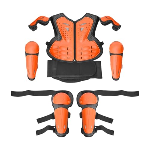 Combinaison de protection enfant orange avec coudières et genouillères