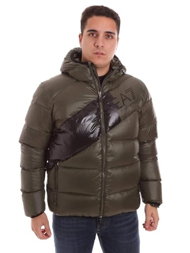 Doudoune EA7 Emporio Armani contre le froid veste légère verte homme L
