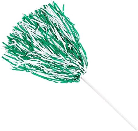 Anderson's Spirit Shaker Stick Pompoms - Green and White, Package of 10