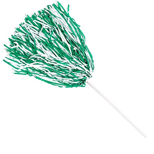 Anderson's Spirit Shaker Stick Pompoms - Green And White, Package Of 10 #TOP3