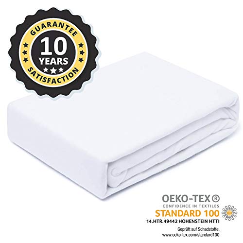 Wasserdichter Matratzenschoner Atmungsaktiv Schutz mit Rundumbezug 70 cm x 140 cm Matratzenauflage ohne Knistern, Baumwolle Matratzenschutz - Image 8