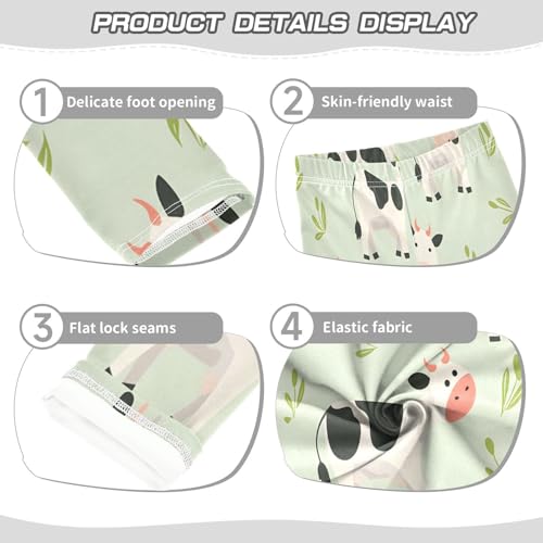 Bolaz Toddler Girls Leggings Printed Yoga Pants Leggings Funny Farm Cows for Kids3