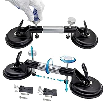 2PCS Adjustable Seam Setter Stone Suction Cup 6Inch Glass Suckers Lifter for Granite Tile Marble Joining and Leveling Professional Countertop Installation Tool
