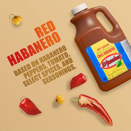 El Yucateco Red Habanero Hot Sauce - 68 oz. - Half Gallon