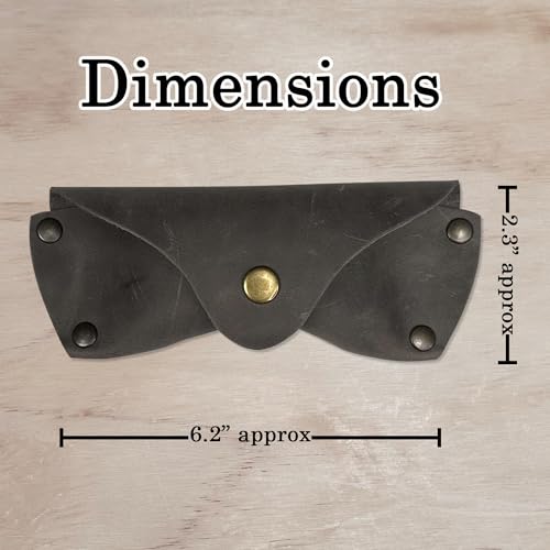 Image of Leather Glasses Case for Men - Vintage Rustic Belt Eyeglass Holder