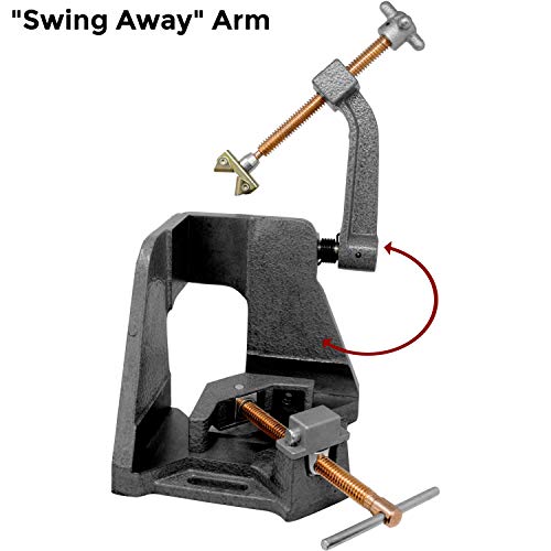 Strong Hand, 3-Axis Fixture Vise With Quick Acting Screw, Two Stand-Offs, Swing Away Arm With 3.75-Inch Miter Joint, 2.45-Inch T-Clearance - Wac35-Sw #TOP3