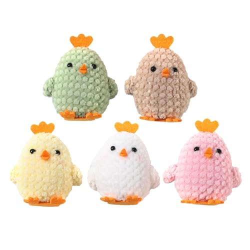 Figurines de poussins de Pâques, lot de 5 pour cadeaux et fêtes