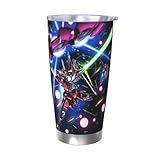 機動戦士ガンダム 車載用 マグカップ コーヒーカップ 600ml保温保冷カップ ストローと蓋付き 大容量 持ち運びに便利 そのまま飲める 可愛くておしゃれ アウトドア 釣り キャンプなどにも最適 Without Straw