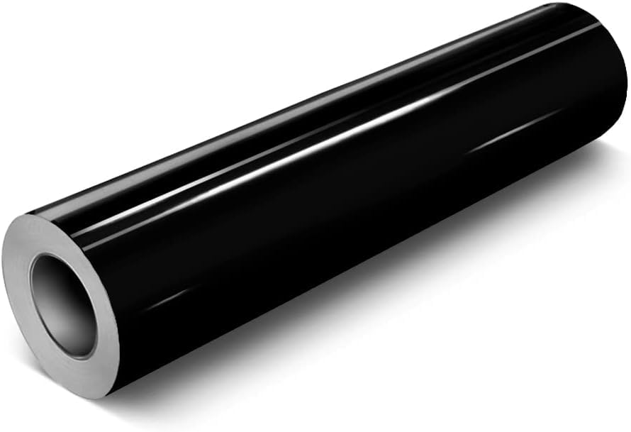 VViViD Black Gloss DECO65 Permanent Adhesive Craft Vinyl for Cricut, Silhouette & Cameo (24" x 150ft)