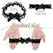 JIYIN Wedding Garter for Bride, Black Lace Garter Belt with Bowknot Butterfly Lace Thigh Leg Ring Classic Handmade Stretch Toss Garter Party Prom Wedding Body Accessory for Women Girls