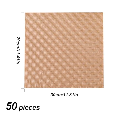 50 Blatt Luftpolsterfolie aus Papier 29x30cm, Umweltfreundliche Polsterfolie, Packpapier, Verpackungsmaterialien für Versand, Verpackung und Umzug, Nachhaltig