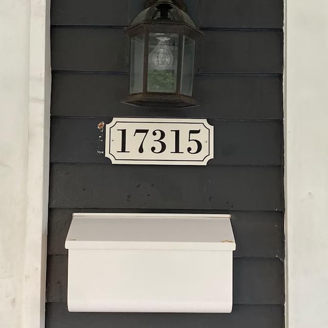 Custom House Numbers Plaque Modern Address Plaque Vertical
