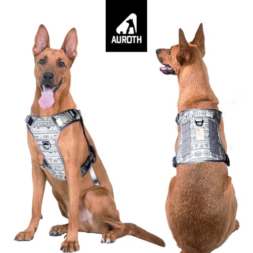 Image of AUROTH Tactical Dog Harness for Large Dogs, Heavy Duty No Pull Pet Vest