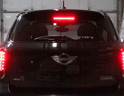 Ijdmtoy Black Chrome Lens Red Led 3Rd Brake Lamp Compatible With 2007-14 Mini Cooper R56 R57 R58 R60, Oem Fit High Mount Brake Light Powered By 10 Brilliant Red Led Lights #TOP7