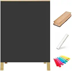 Cavalete Calçada Cardápio Lousa Preta 100x60cm Mold. Natural c/Giz e Apagador