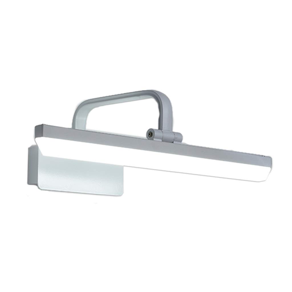 Reflektor LED do łazienki, wodoszczelny, prosty reflektor ścienny, nordycki lustro, specjalna lampa, wodoszczelna lampa ścienna, lampa do makijażu, reflektor do lustra (kolor: biały biały)