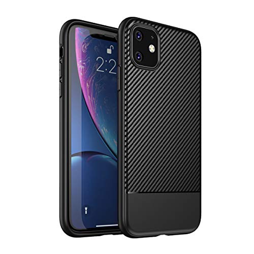 Case for iPhone 11,Carbon Fiber Texture Design Slim Fit Ultra-Thin Back Cover ,Soft