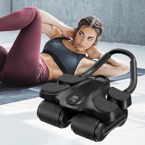 Rodillo abdominal para ejercicio en el salón con soporte de codo y control de tiempo integrado 3