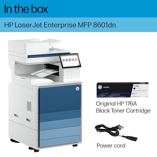 hp laserjet enterprise 8601dn multifunction monochrome printer scanner copier duplex best for office 9s186a