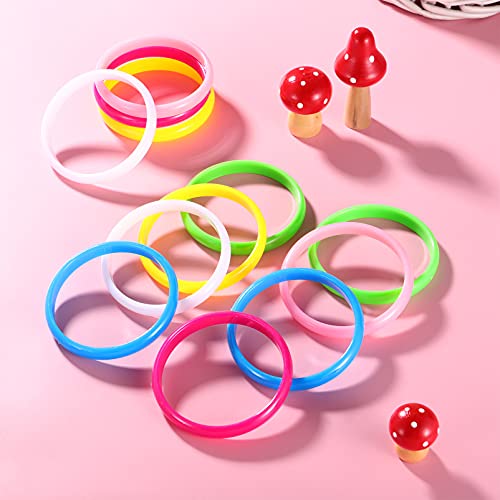 Kisangel 12Pcs Plastic Bangle Bracelets Friendship Bracelets Party Favors For Child Women Girl Gift (Random Color) #TOP7