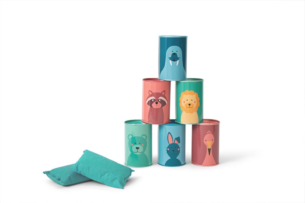 BS Toys Tin Throwing Animals, Garden & Outdoors game, Suitable for Children from 3 years
