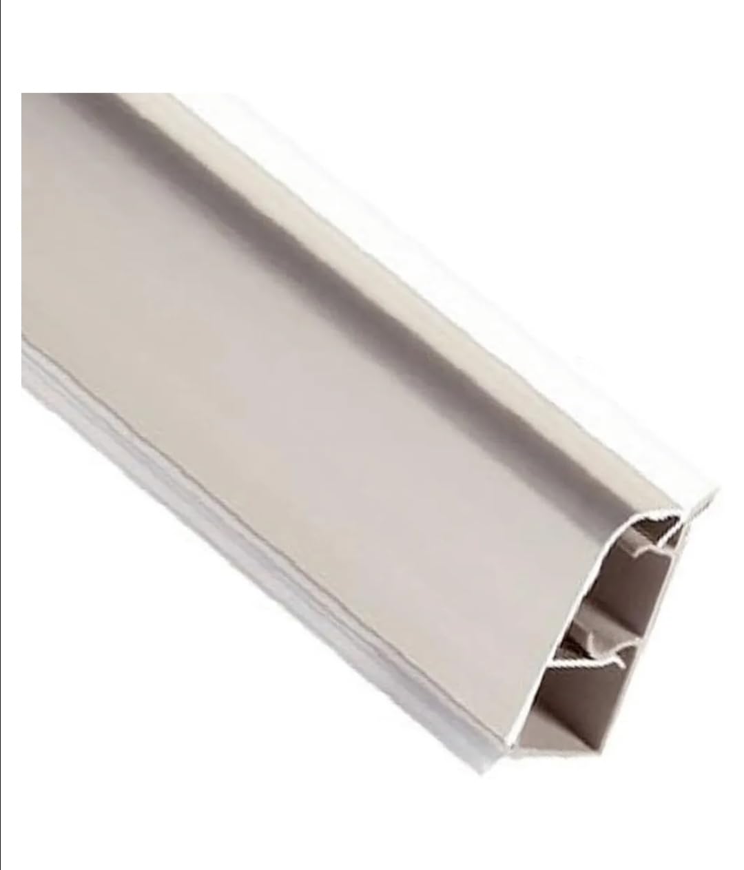 Generico Alzatina per Piani da Cucina in PVC, spalletta per Top con la seguente Misura = 280 cm Compresa di 1 Tappo SX, 1 Tappo DX, 1 Angolo SX, 1 Angolo DX, Colore Alluminio Spazzolato