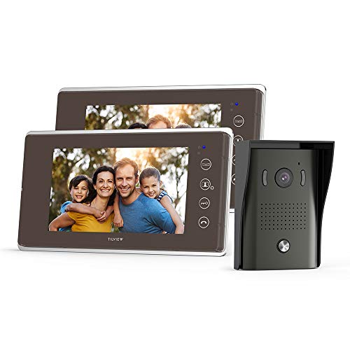 TILVIEW Video Door Phone Doorbell Kit Wired Video Intercom System Waterproof IP44