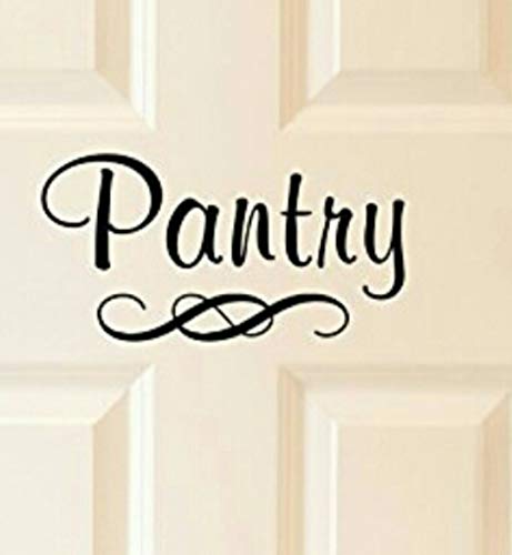 Pantry Decal with Single Swirl - Vinyl Art Wall Decal for the Home