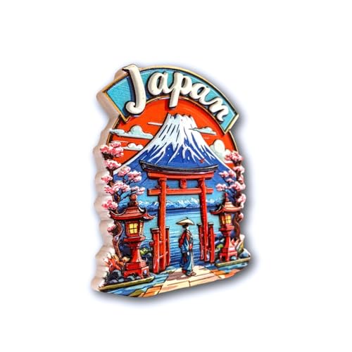 Imán Decorativo Japón Monte Fuji y Puerta Torii miniatura 2