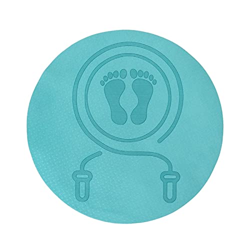 Esterilla de ejercicio redonda antideslizante para cuerda de saltar, amortiguadora de impactos, impermeable, fácil de limpiar, adecuada para interiores miniatura 6