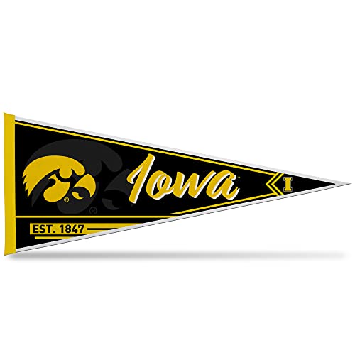 Rico Industries NCAA Iowa Hawkeyes Classic 12" x 30" Felt Wall Décor Pennant - Great for Home/Bed Room/Man Cave Décor