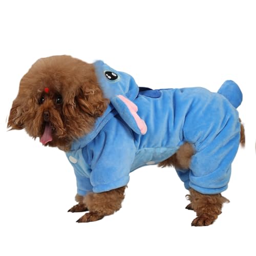 Pet Costume Dog Hoodies Pet Xmas Pajamas Outfit, Pet Coat for Small Medium Large Dogs Cats Winter Cartoon Coat for Party Halloween Christmas