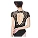 MVKCFGO Ballet Leotard Black Lace Ballet Leotard For Women Dance Leotard Adult Gymnastic Bodysuit For Skating Yoga Dance(S)