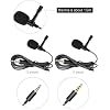 Lavalier Clip on Microphone, Portable Lav Mic for Android Smartphone Camera Podcast Laptop, Hands Free Recording Mic for YouTube,Interview,Video (3 Packs)