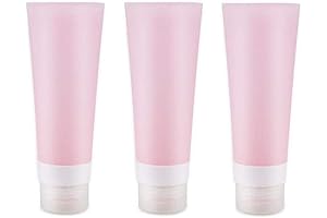 3-Piece Reusable Silicone Squeeze Tube Set: Your Portable Travel Companion for Cosmetic Essentials