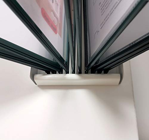 Leviatan Wand-Sichttafelsystem Wandhalterung für Sichttafeln Tafelsystem aus Metall zum Anschrauben an die Wand, Im Lager, in der Werkstatt, im Geschäft, im Labor + 10 grüne Sichttafeln