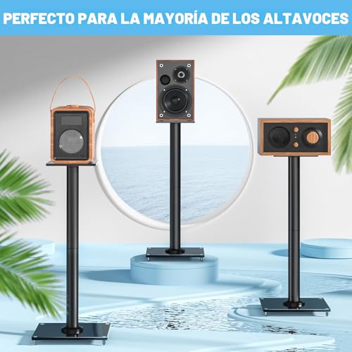 Soporte de altavoz de pie universal Rfiver de 68cm para evitar vibraciones 7