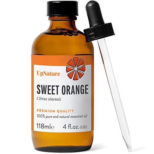 Orange Essential Oils 4 OZ - Pure Sweet Orange Oil, Therapeutic Grade, Undiluted, Non-GMO - Sweet Orange Oil for Skin, Mood Boosting and Calming
