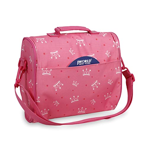 Image of J World New York Casey Girls Lunch Bag. Cute Insulated Lunch-Box for Kids, Princess 9.5 X 10 X 3.5 inch (H X W X D) inch