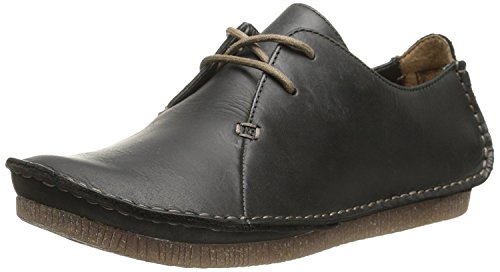 Clarks Women's Janey Mae, Black Leather, 8.5 M US