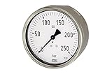 RIEGLER 102063-607 Manometer, Robustausf., G 1/2 hinten exzentr., 0-16,0 bar, Ø 100, 1Stk