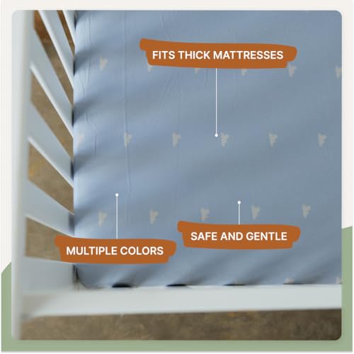 Image of Parker Baby Soft & Durable Fitted Baby Crib Sheets | Snug Fit for Standard Crib Mattresses | Machine Washable, Fade-Resistant & Modern Nursery Designs