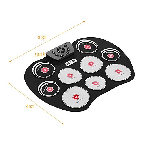 Elektronisch Drumstel Elektronische drumset, 7-zijdig USB -Verzorgde pedalen, kinderpercussie pad voor Kinderen en… - Image 3