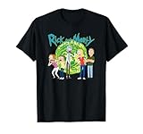 Rick & Morty Family Group Portal with Logo T-Shirt T-Shirt Small