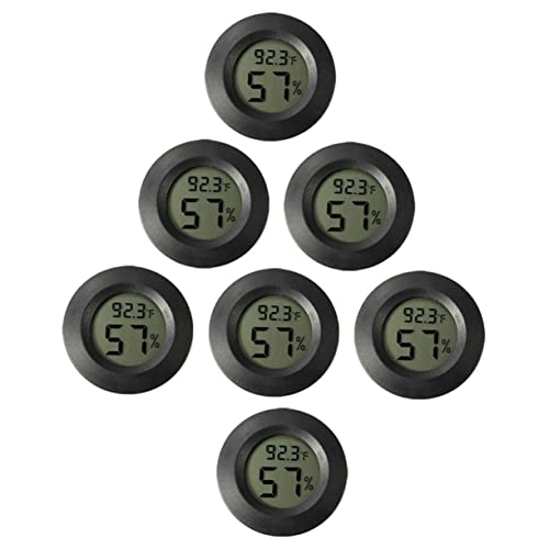 Abaodam 7Pcs Digital Humidity Gauge Thermometer for Reptile Terrariums Accurate Temperature Monitor for Greenhouses Poultry Use