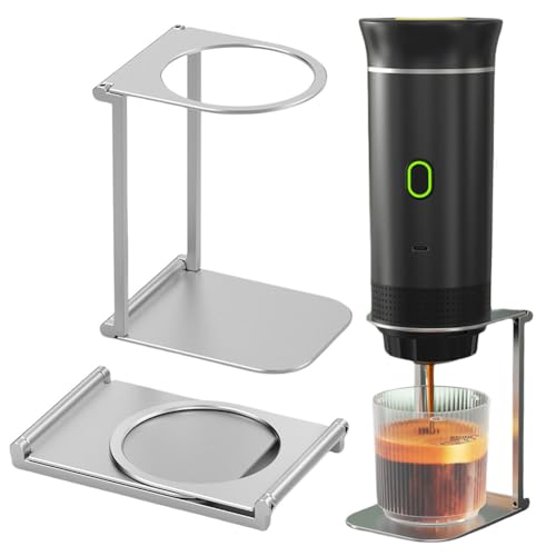 Soporte de goteo de café de aleación de aluminio, soporte plegable para filtro de café, multifunción, para viajes al aire libre, con herramienta
