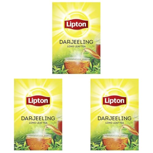 Image of Lipton Darjeeling Long Leaf Loose Tea 250 g|| 100% pure and authentic Darjeeling Long Leaf Black Tea (Pack of 3)